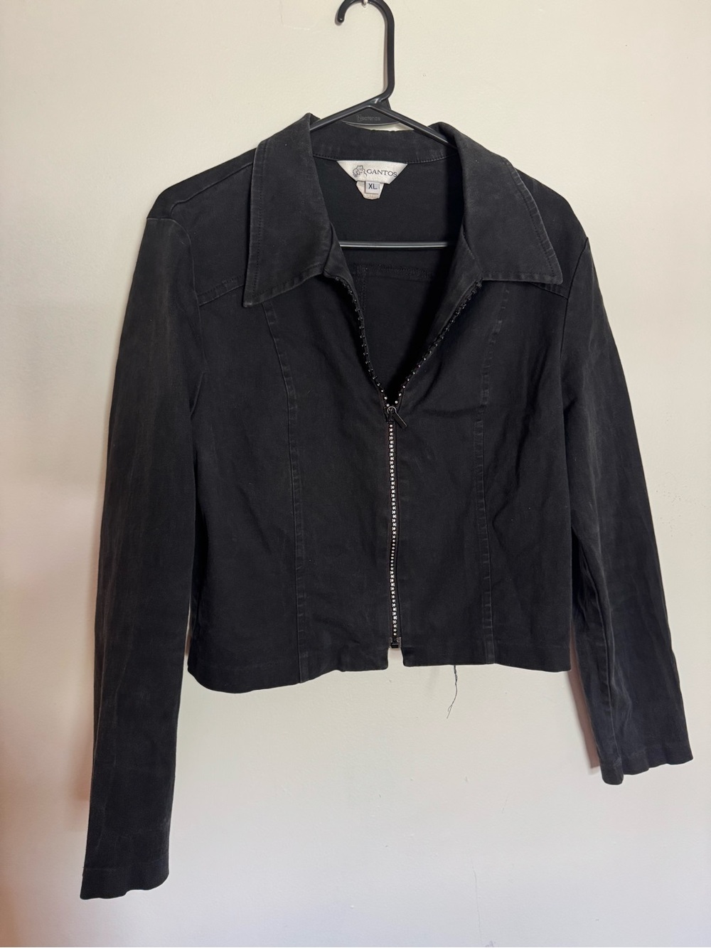 Vintage Black Women’s Zip-Front, Studded Whimsey Goth Grunge Y2K  Gantos Jacket